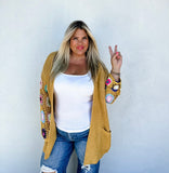 PREORDER- Crocheted Sleeve Cardigan
