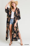 Floral Perfection Kimono (Black and Navy)
