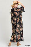 Floral Perfection Kimono (Black and Navy)