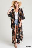 Floral Perfection Kimono (Black and Navy)