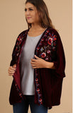 Embroidered Velvet Kinono