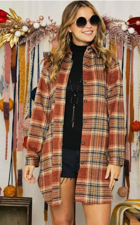 FLANNEL Rust SHACKET