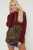 Leopard and Lovely (Burgundy & Black)